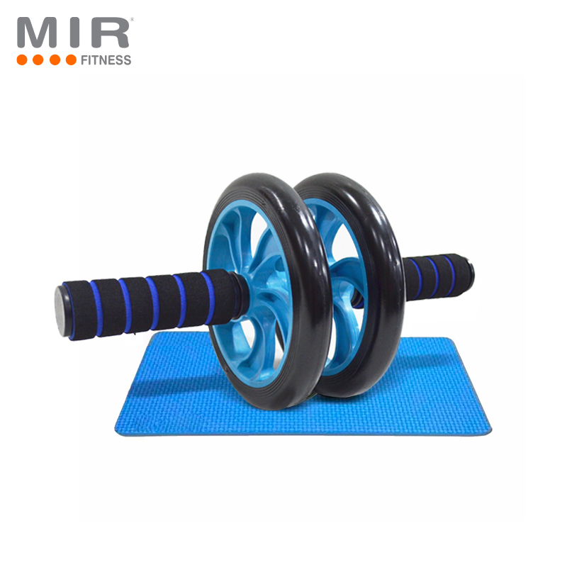 Rueda para abdominales ECO doble de 19cm de diámetro – Incluye alfombra –  MIR Fitness