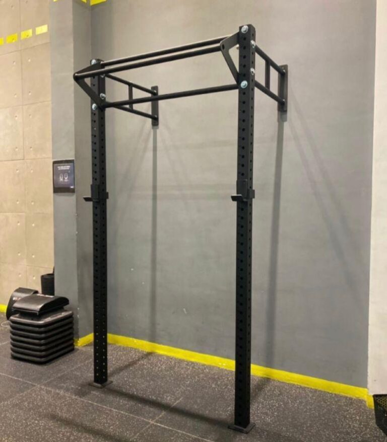 Rack estación de crossfit fijo de pared con 3 posiciones para dominadas ...